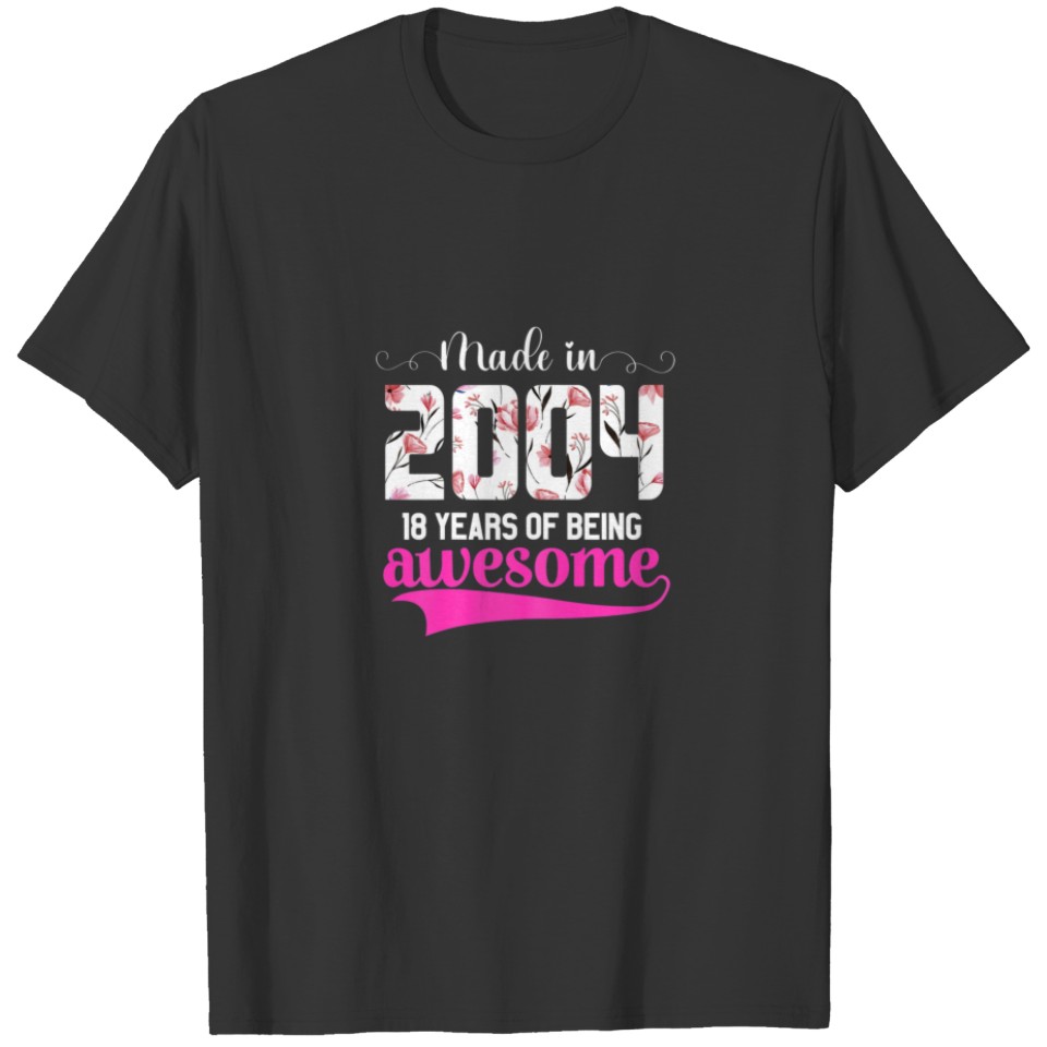 18 Year Of Being Awesome Vintage Birthday Gifts Ma T-shirt