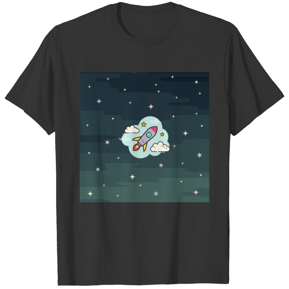 Rocket Launch In Clouds T-shirt