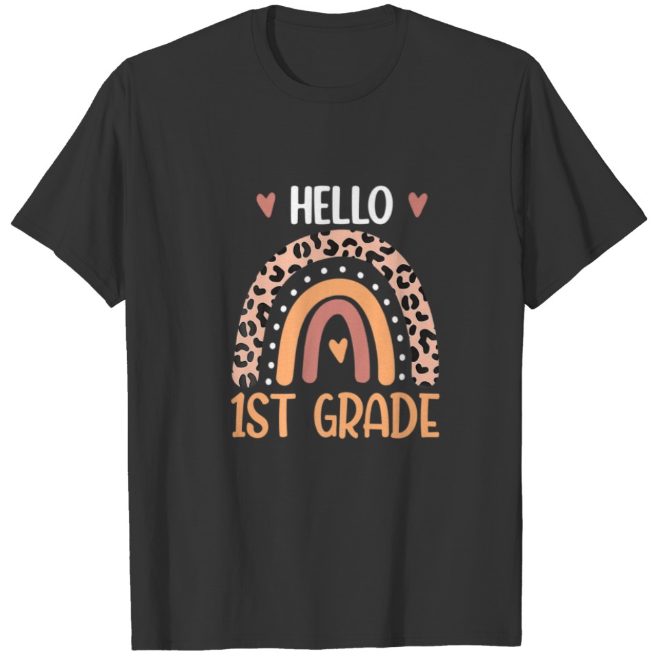 Hello 1St Grade Last Day Of School Teacher Kids Ra T-shirt