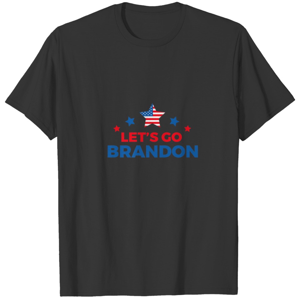 Let's Go Brandon America USA Flag Funny Patriotic T-shirt