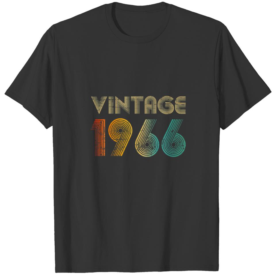 55Th Birthday Gift Men Women Vintage 1966 Retro 55 T-shirt