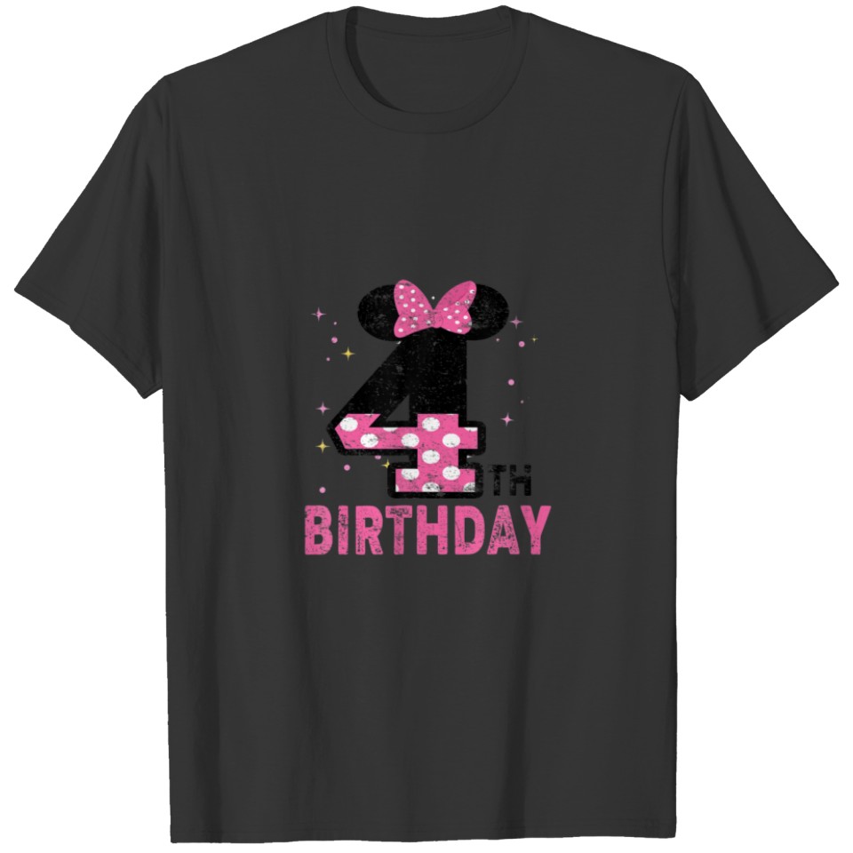 Kids 4Th Birthday Four 4 Years Old Bday For T-shirt