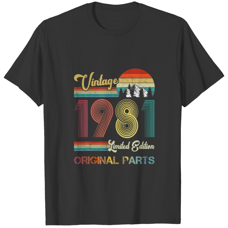 Vintage 1981 Limited Edition Original Parts 41Th B T-shirt