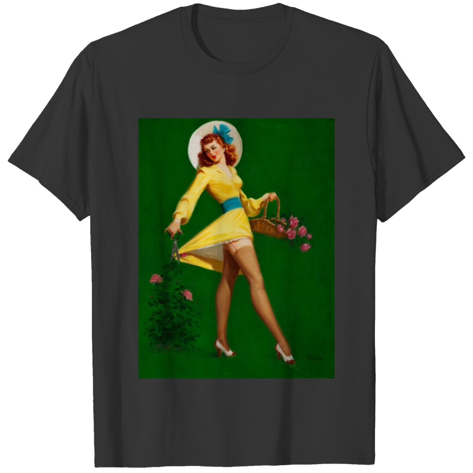 Nipped in the Bud Pin Up Art T-shirt