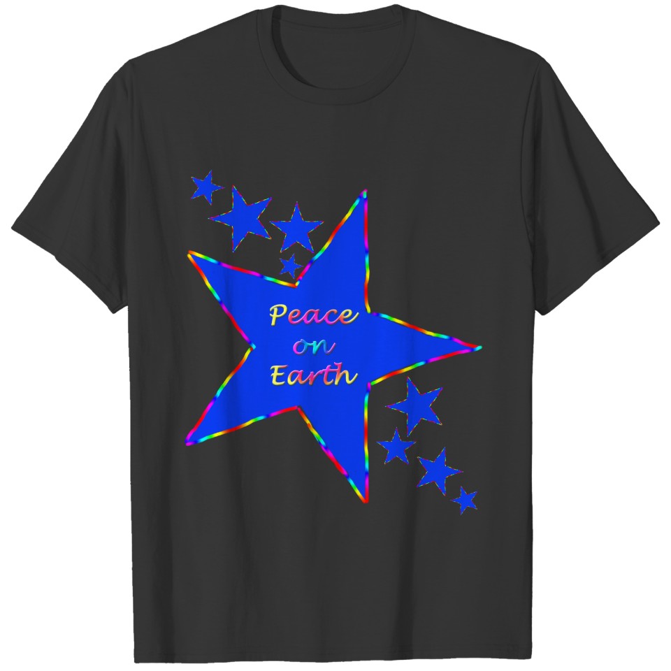 Blue Stars Peace On Earth T-shirt
