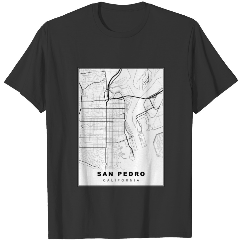 San Pedro Map Plus Size T-shirt