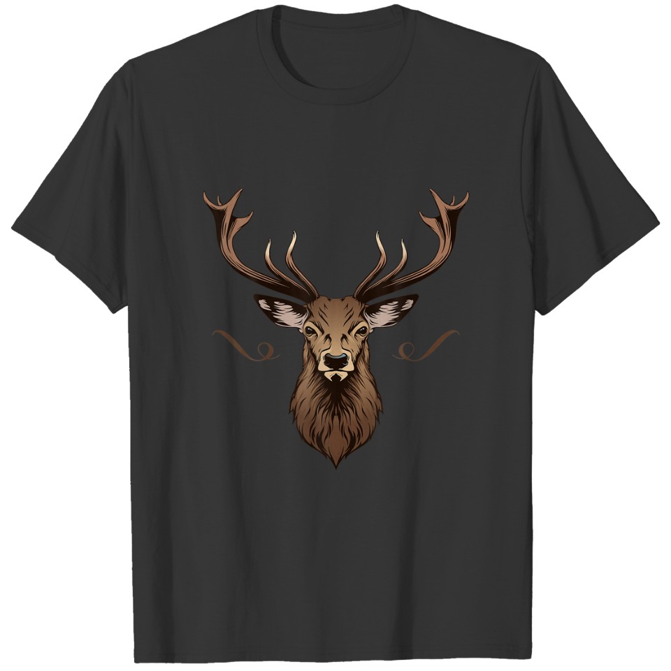 Deer Stag Buck Antler Cool Hunter Hiking Gift T-shirt