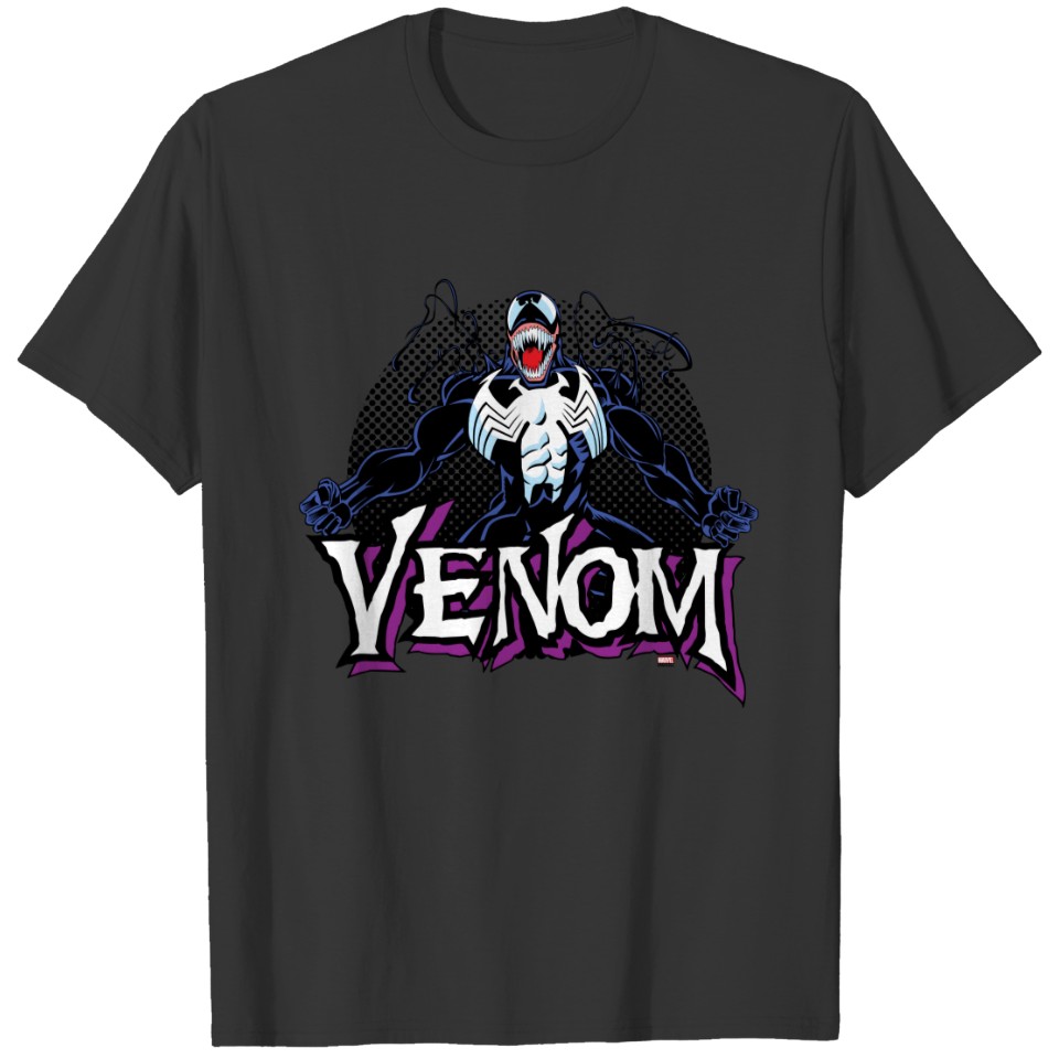 Classic Venom Yell Character Art T-shirt