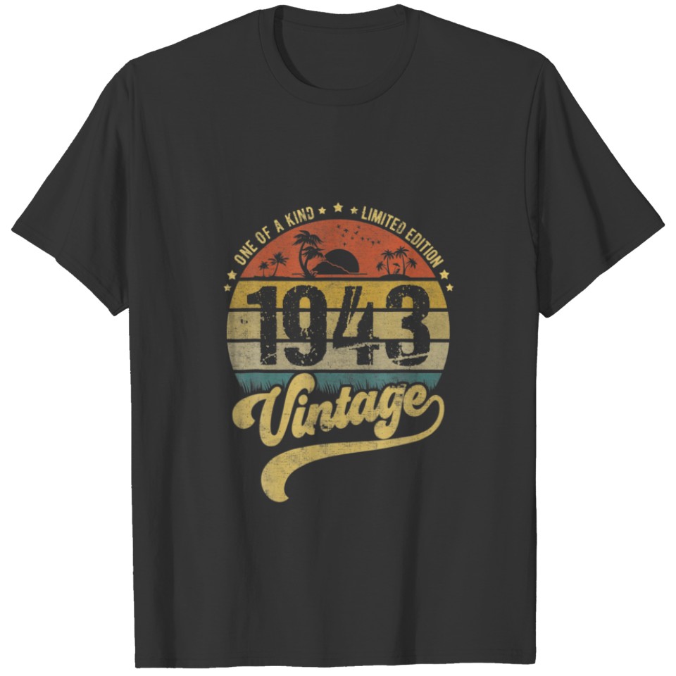 Retro Vintage 79Th Birthday - Vintage 1943 79Th Bi T-shirt