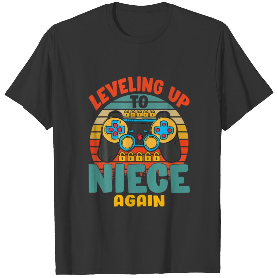 Leveling Up To Niece Again Pregnancy Announcement T-shirt