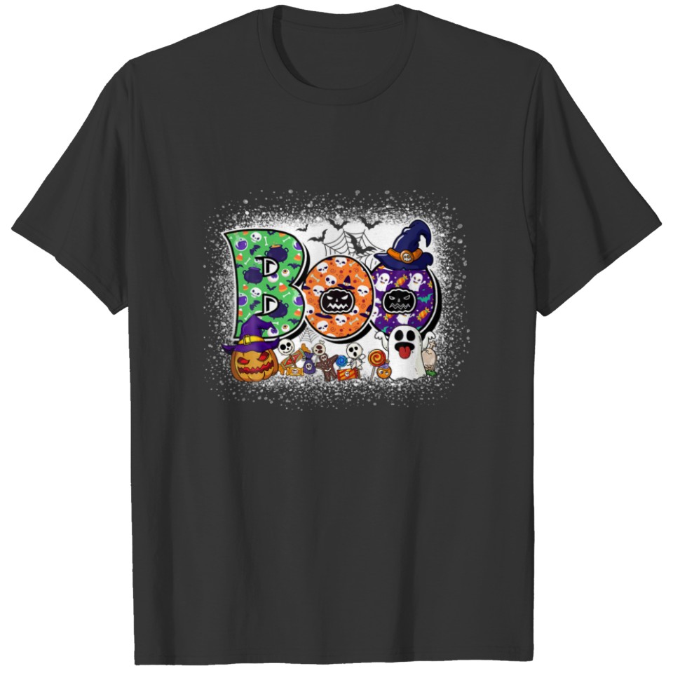 Boo Halloween Costume Pumpkin Witch Candy Spider B T-shirt
