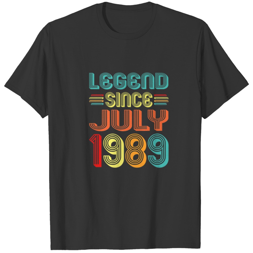 Legend Since July 1989 33Rd Birthday Vintage 33 Ye T-shirt