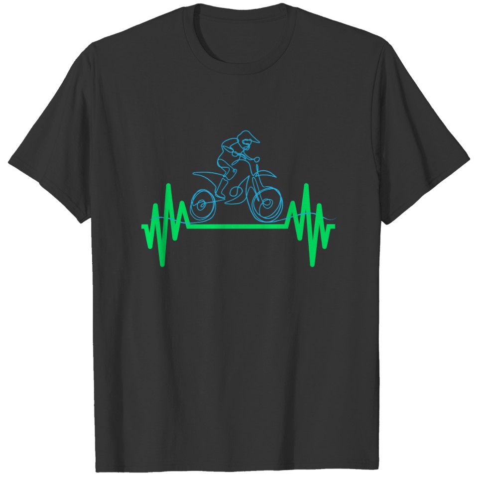 Motocross heartbeat T-shirt