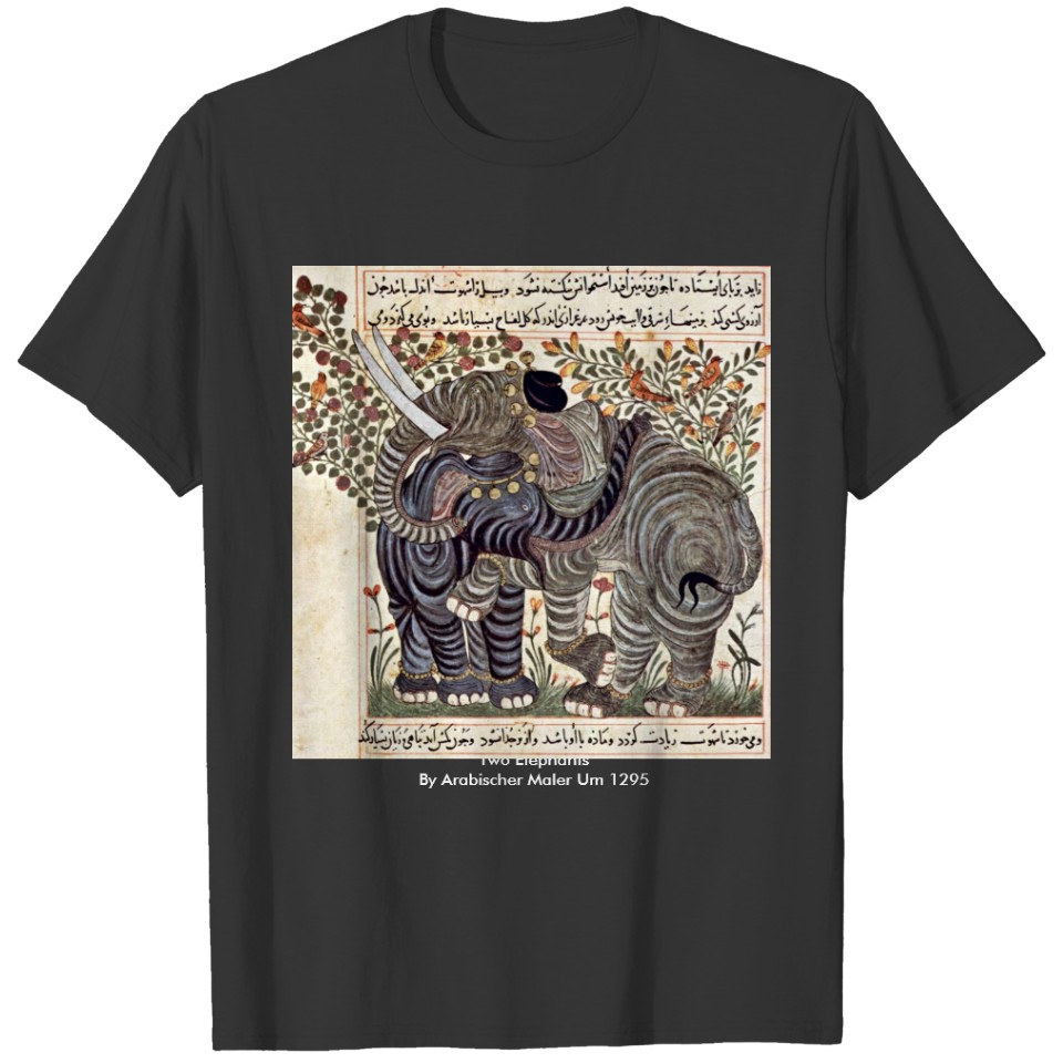 Two Elephants By Arabischer Maler Um 1295 T-shirt