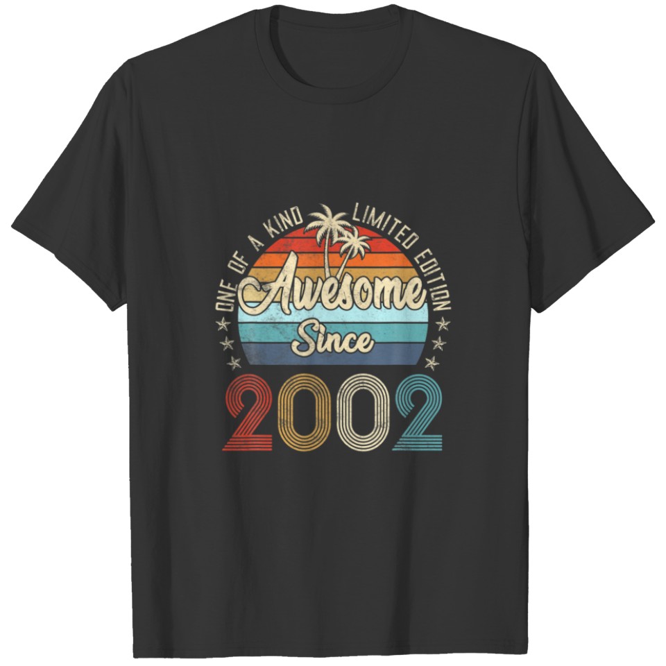 Awesome Since 2002 Vintage 20Th Birthday T-shirt
