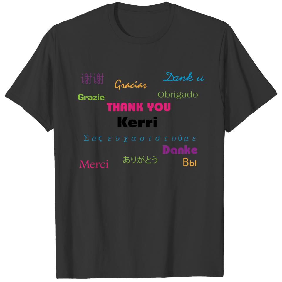 Thank You Many Languages Colorful Personalize T-shirt