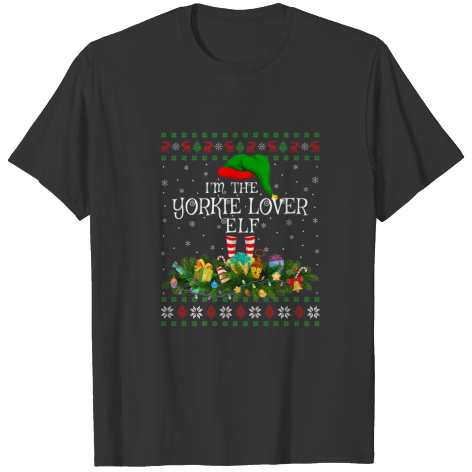 Matching Family Ugly I'm The Yorkie Lover Elf Chri T-shirt