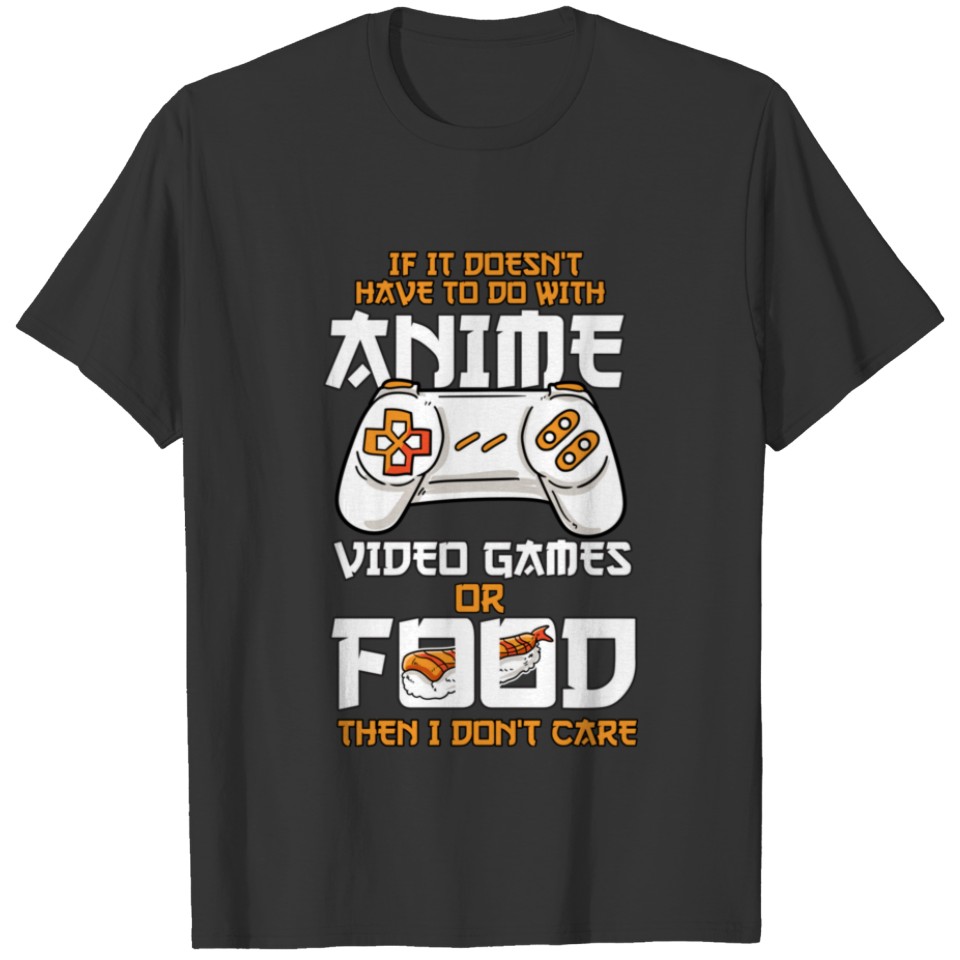 Anime Video Games Food Sushi Gaming Otaku T-shirt