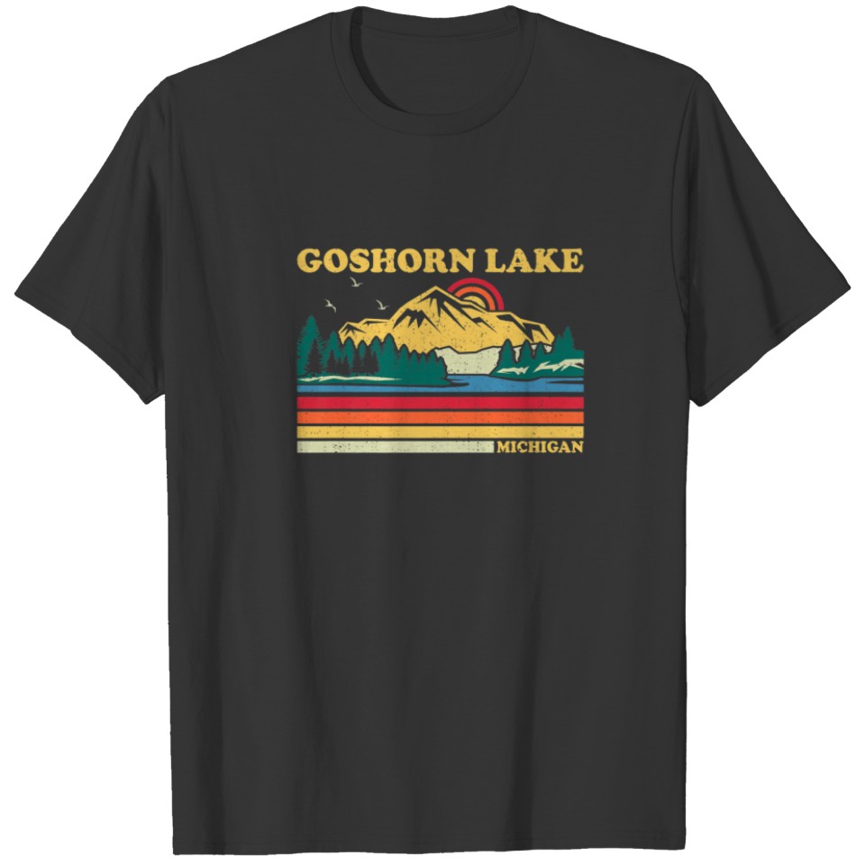 Vintage Retro Family Vacation Michigan Goshorn Lak T-shirt