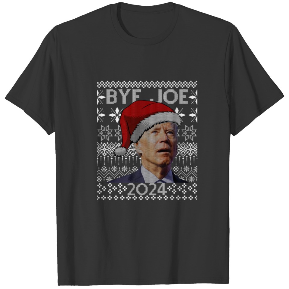 Santa Biden Bye Joe 4Th Of July Ugly Christmas Swe T-shirt