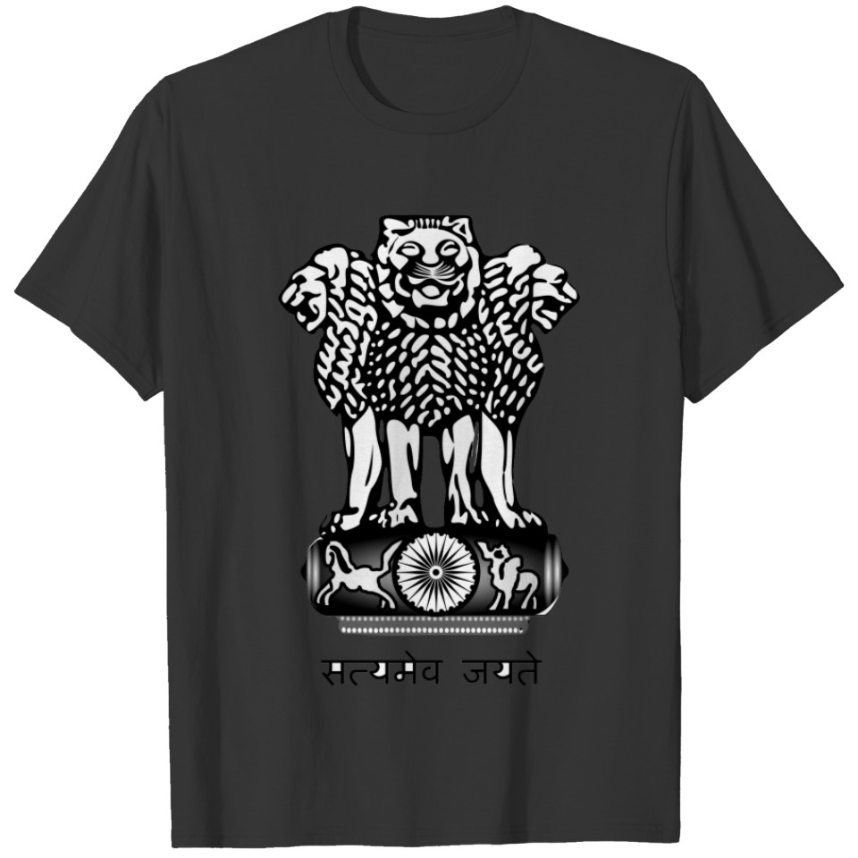India Coat of Arms detail T-shirt