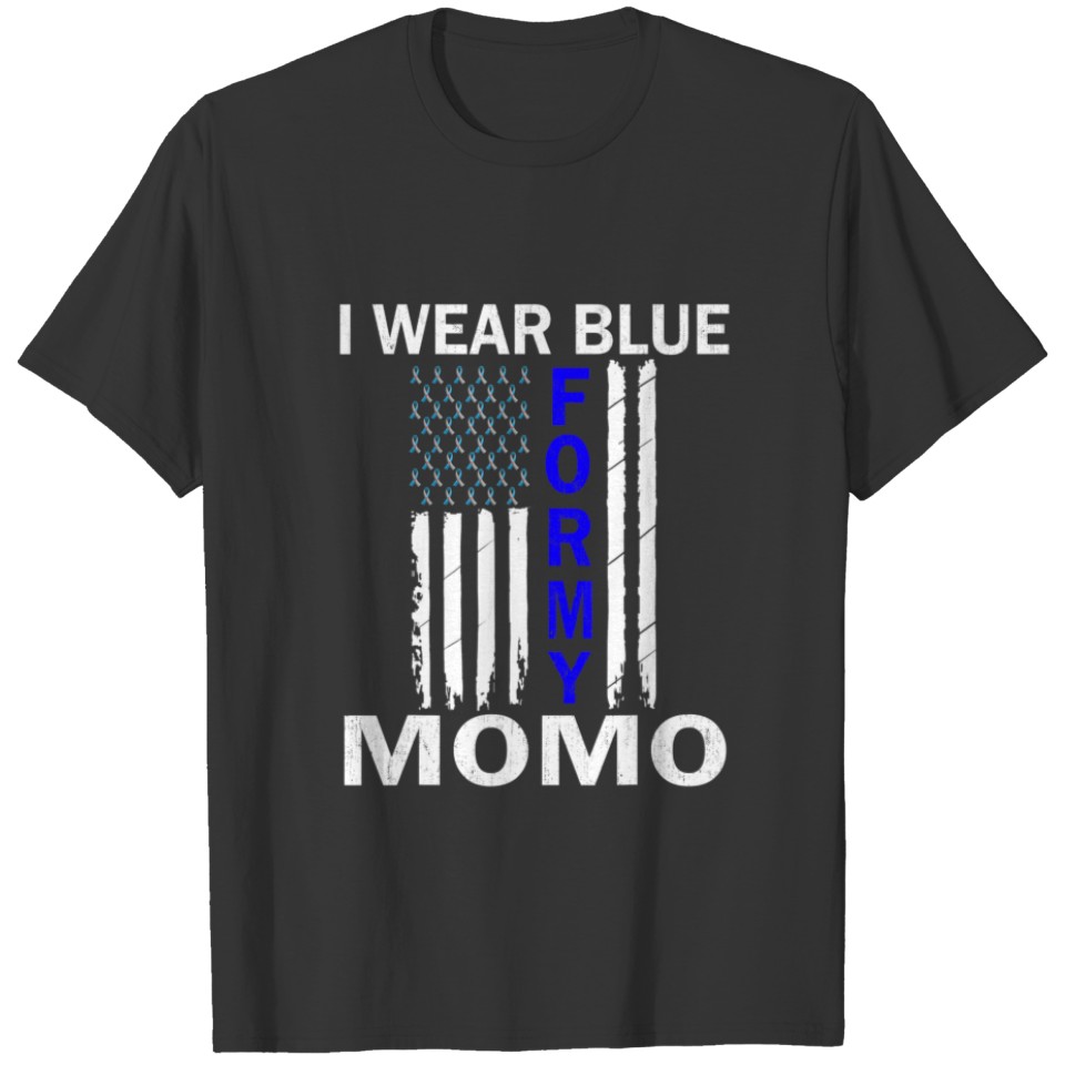 I Wear Blue For My Momo Diabetes Awareness Support T-shirt