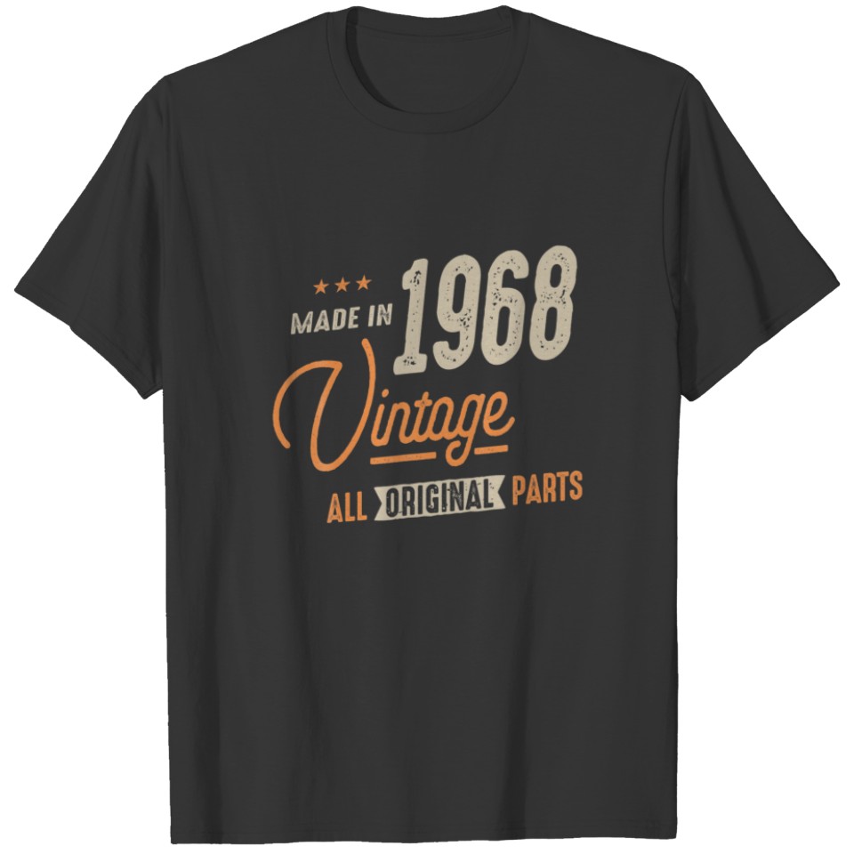1968 Vintage Original Parts - 54Th Birthday Retro T-shirt