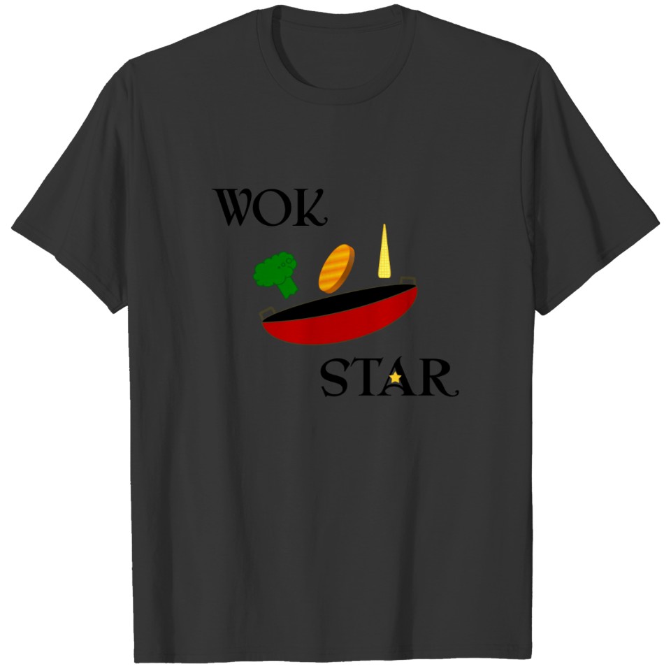Wok Star Veggie Chef Funny T-shirt