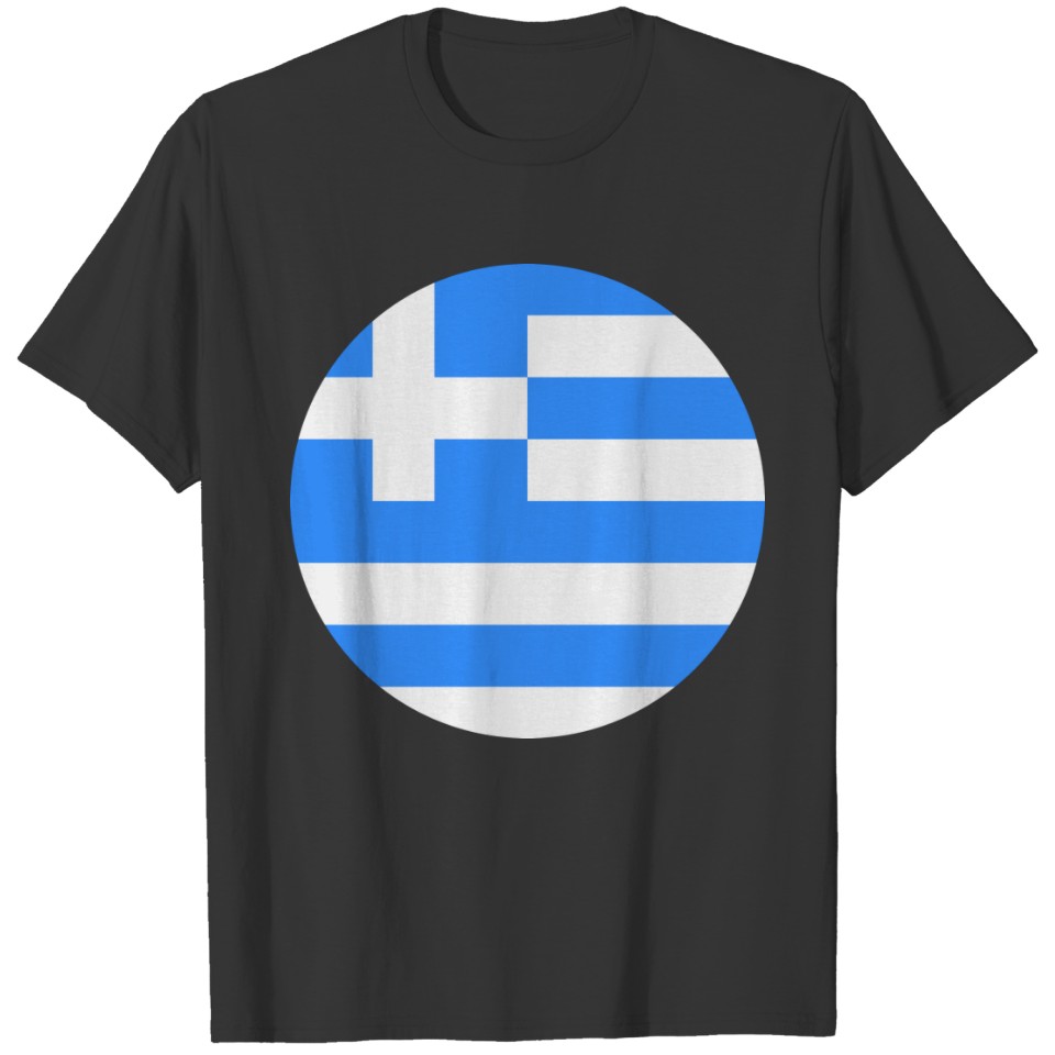 Ancient Greece Aesthetic Round Flag T-shirt