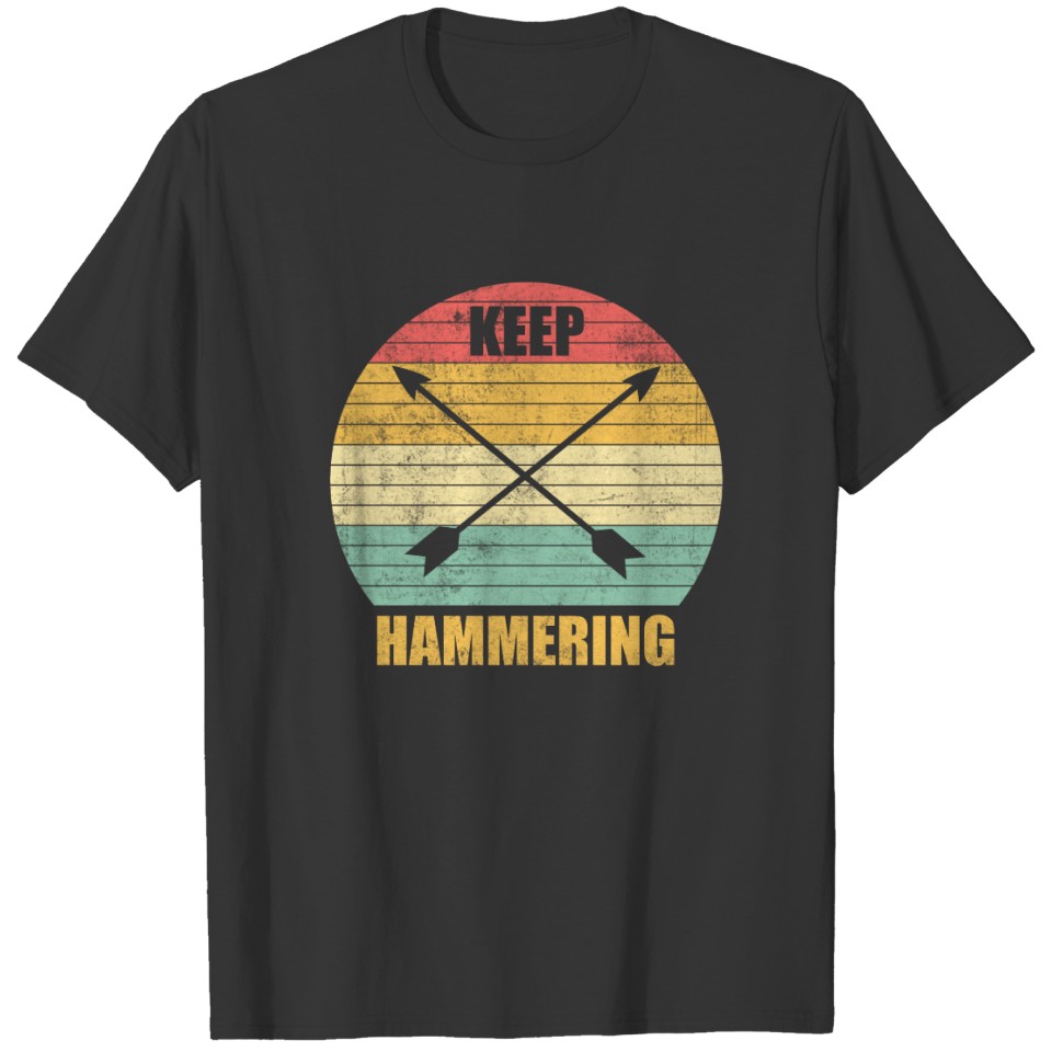Vintage Bow Hunting - Keep Hammering Archery Polo T-shirt
