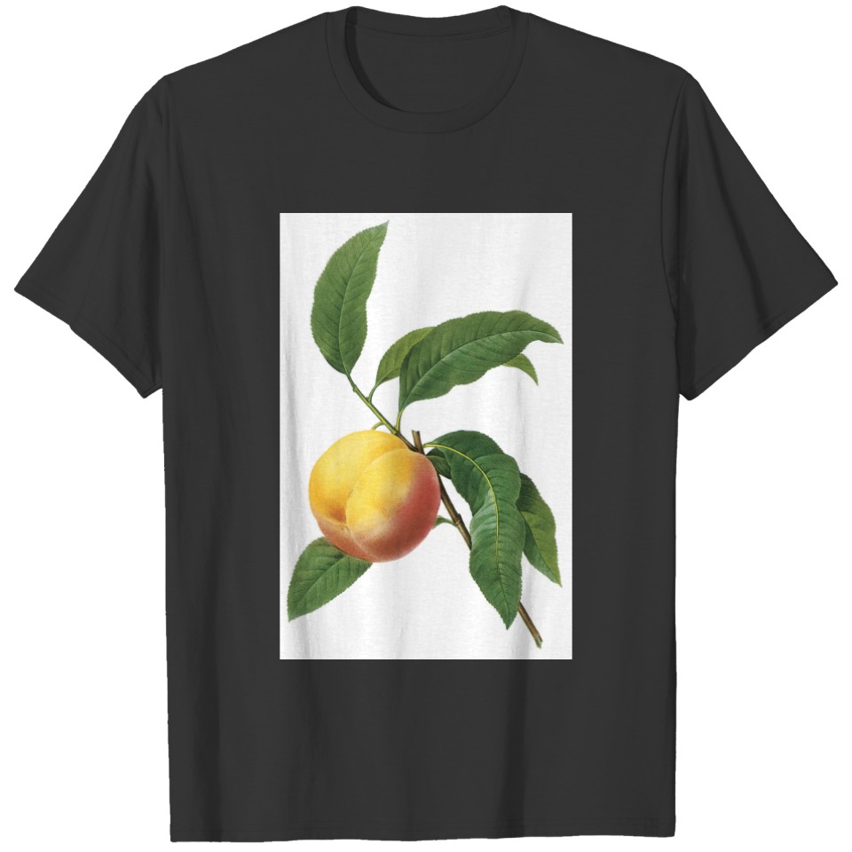 peach (Prunus sp.) by Redouté T-shirt