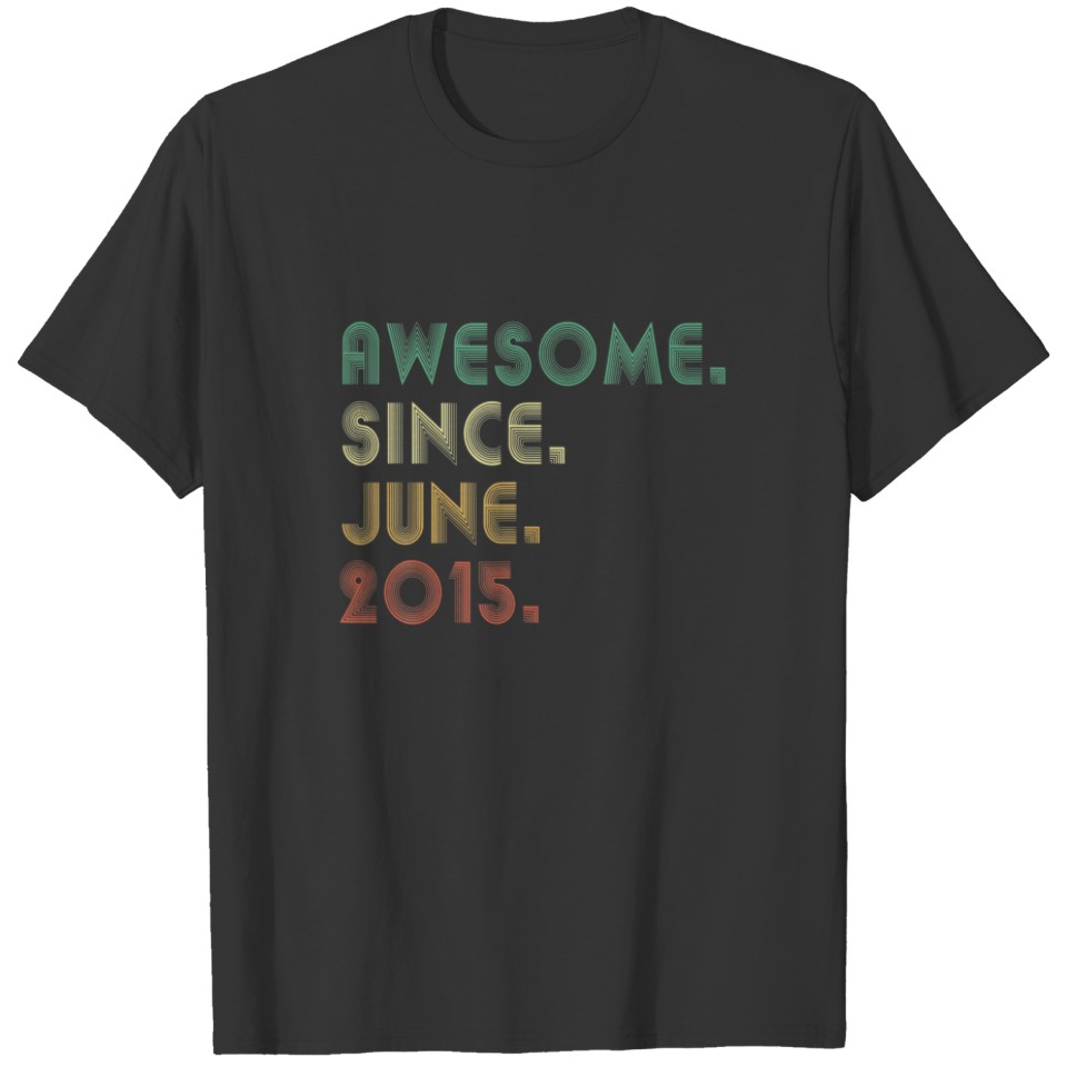 6 Years Old Vintage June 2015 Limited Edition 6Th T-shirt