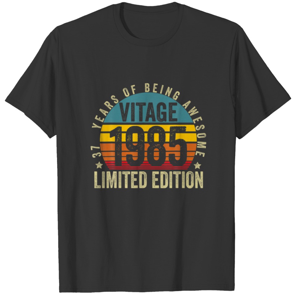 1985 Vintage Limited Edition 37Th Birthday T-shirt