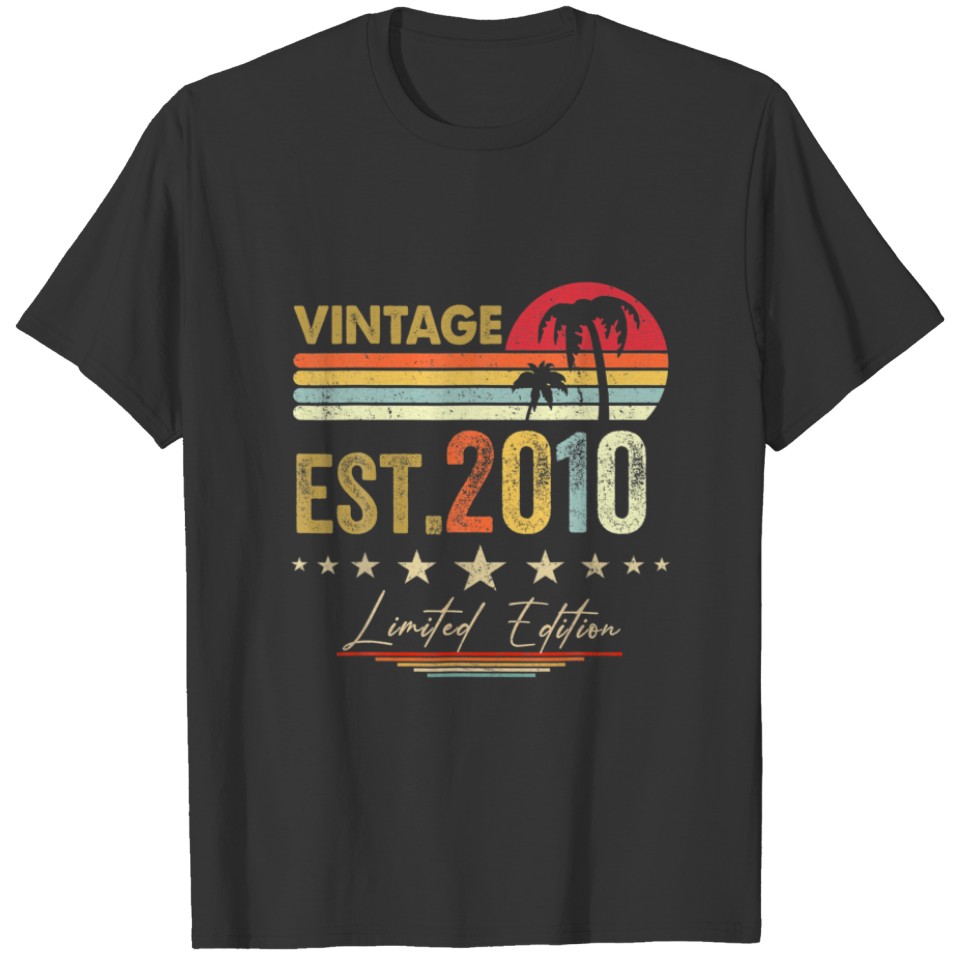 Vintage 2010 Funny 12 Years Old Boys And Girls 12T T-shirt