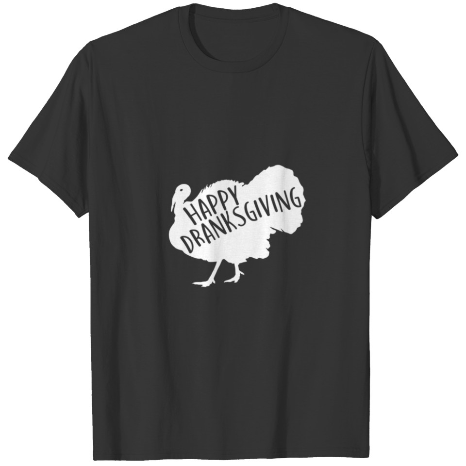 Vintage Happy Dranksgiving Drinksgiving Turkey Tha T-shirt