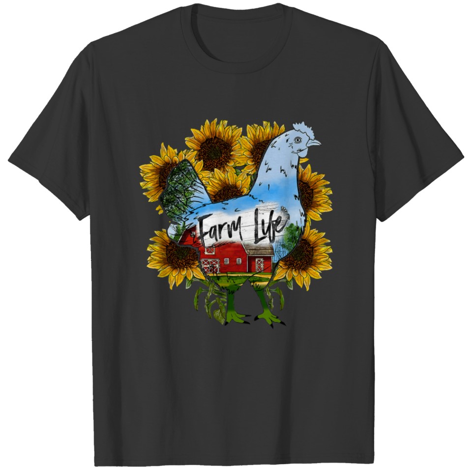 Chicken Chick Mens Chicken Farm Life A Girl Who Lo T-shirt