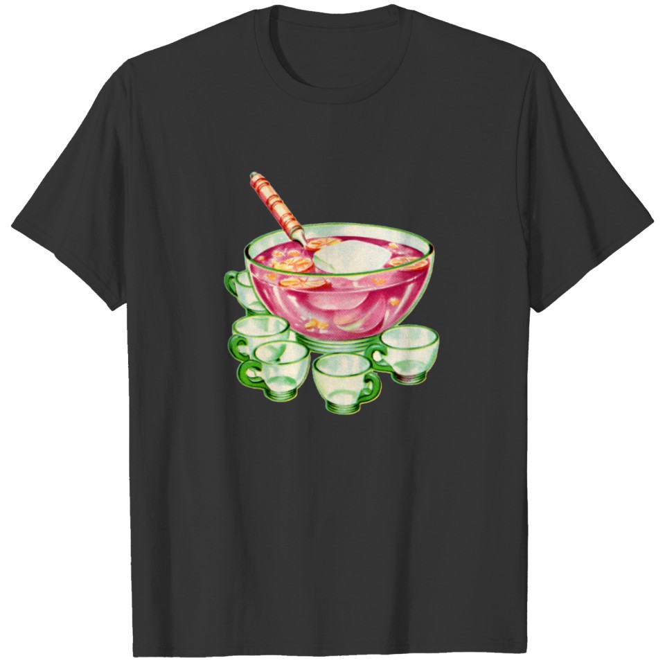 Vintage Punch Bowl & Cups 'Spiked Punch?' T-shirt