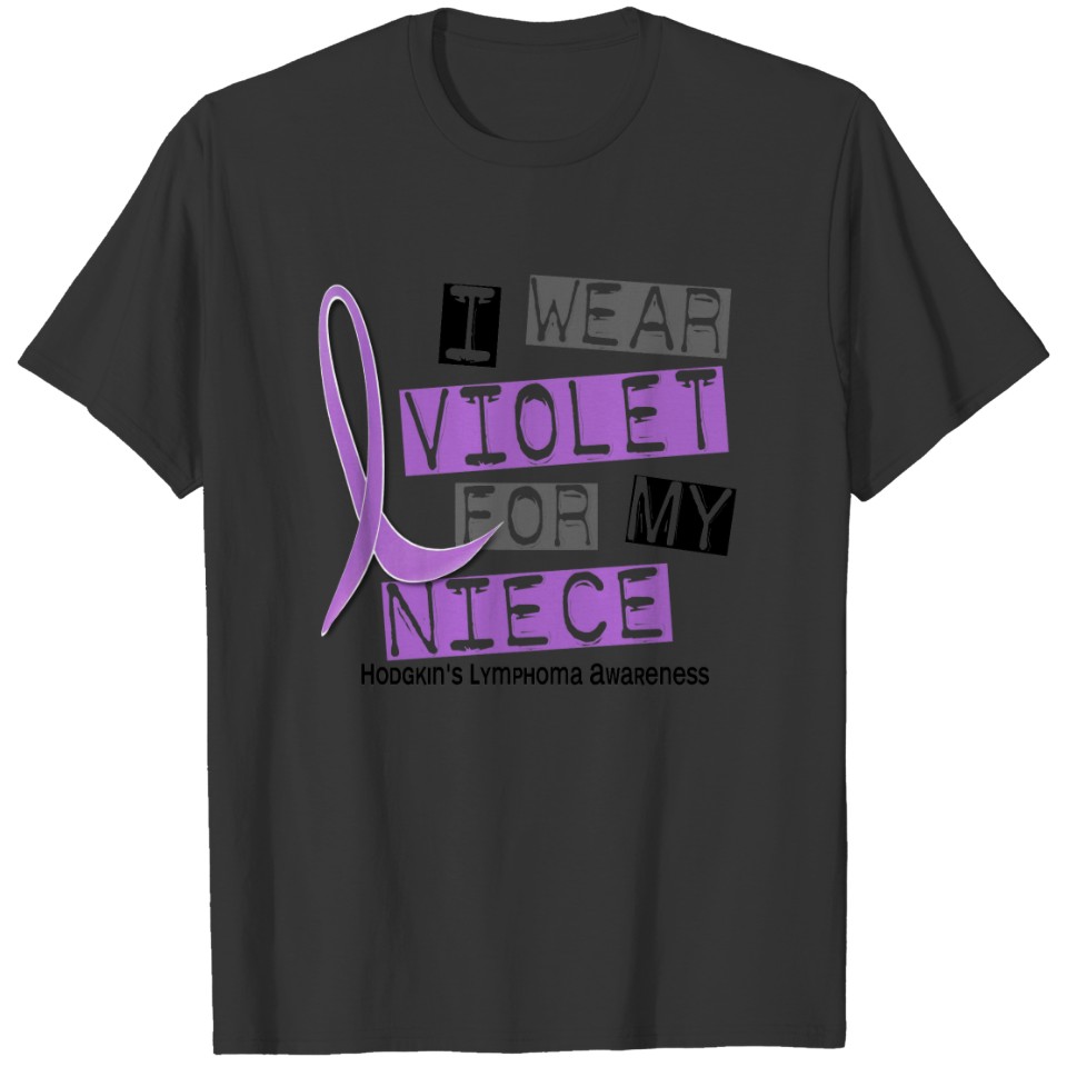 I Wear Violet For My Niece 37 Hodgkin’s Lymphoma T-shirt