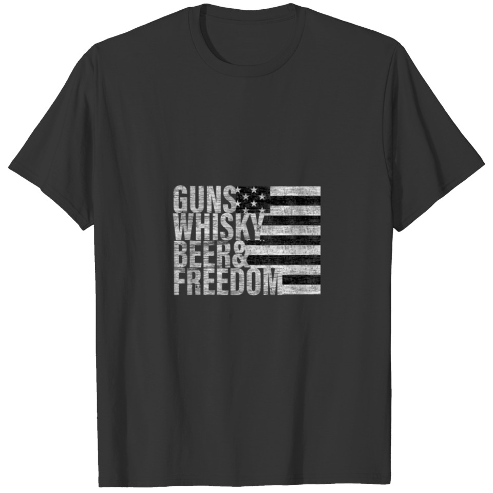Guns Whisky Beer T-shirt