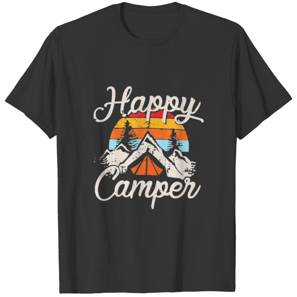 Happy Camper Camping Funny Gifts Men Women T-shirt