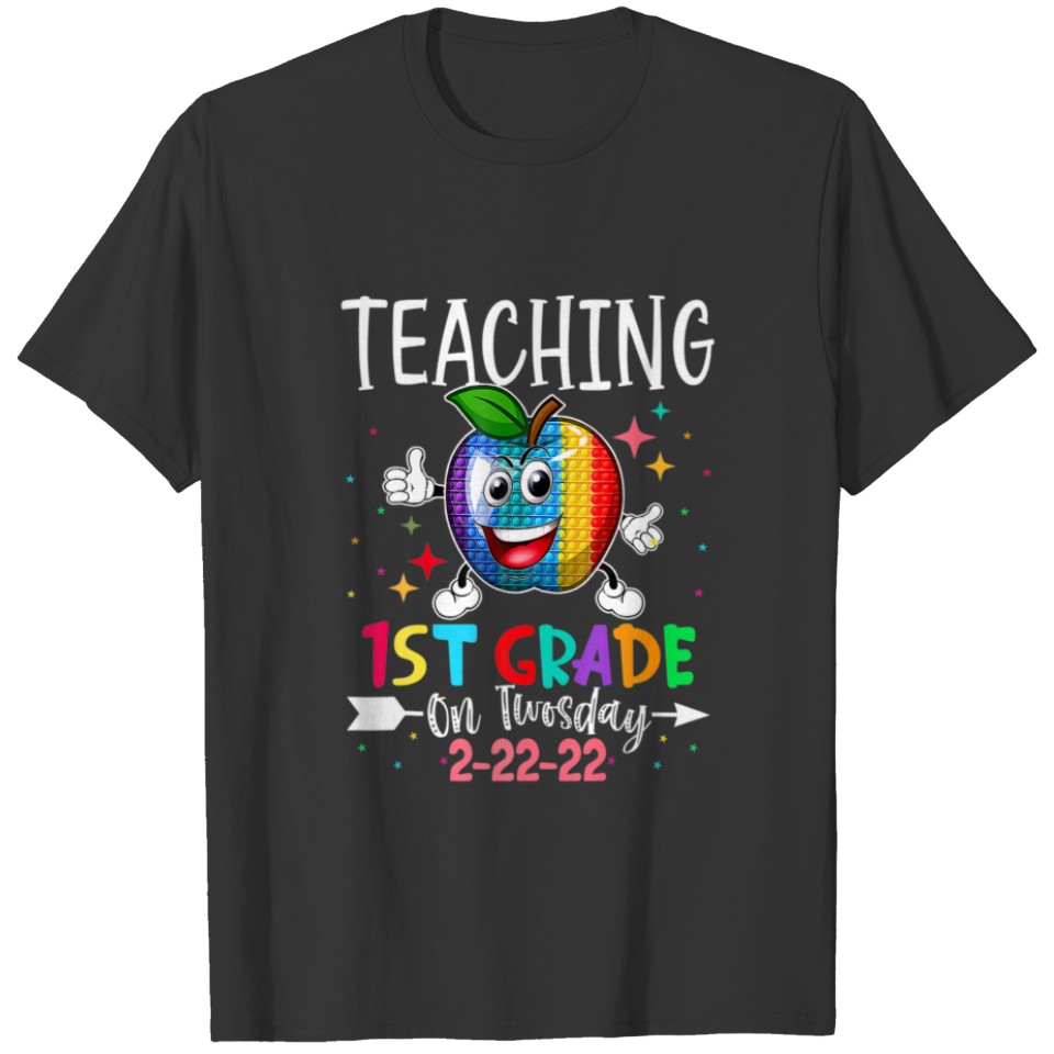 2/22/2022 Teaching 1St Grade On Twosday Teacher Po T-shirt