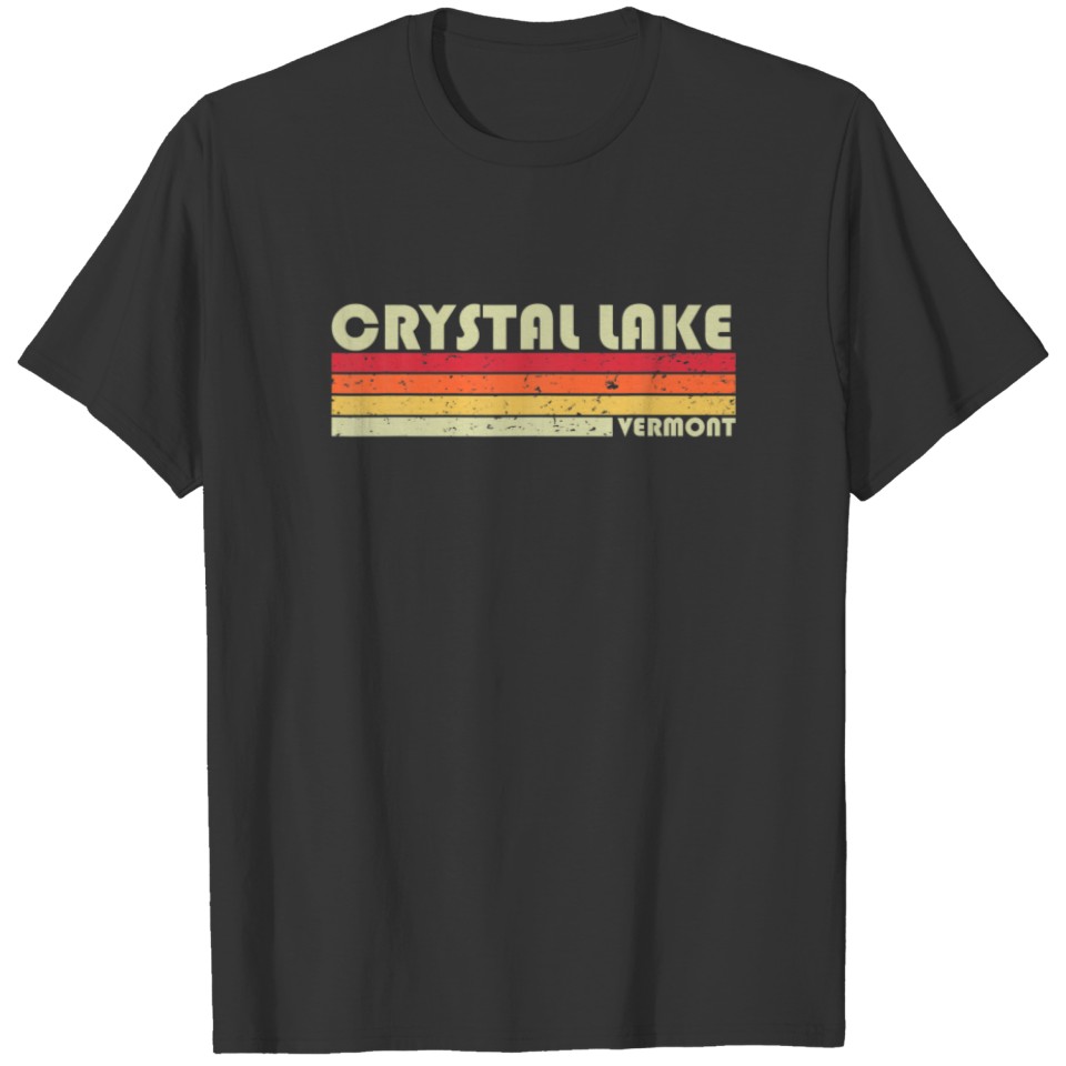 CRYSTAL LAKE VERMONT Funny Fishing Camping Summer T-shirt