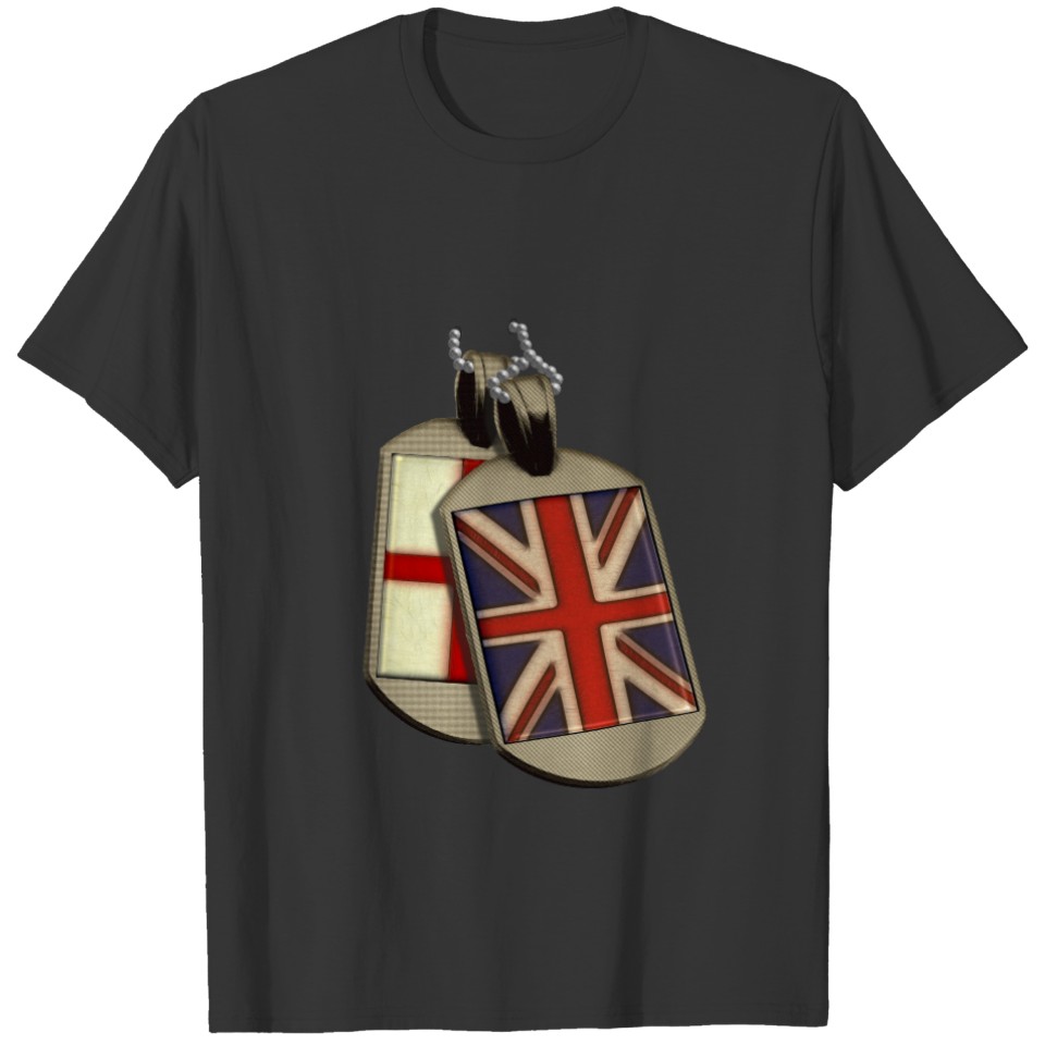 Funny Giant English Dog Tags T-shirt