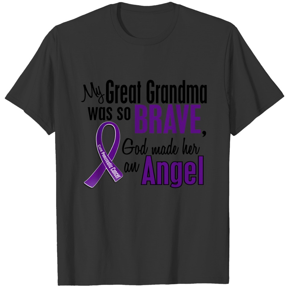 My Great Grandma Is An Angel Pancreatic Cancer T-shirt