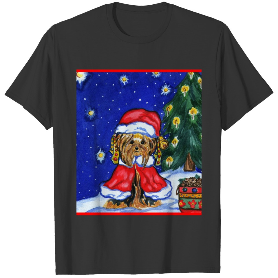 Holiday Yorkshire Terriers T-shirt