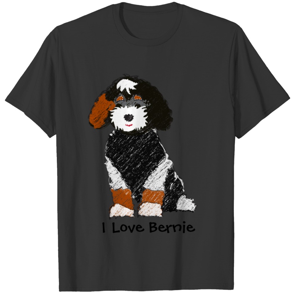 Personalized BerneDoodle Puppy T-shirt