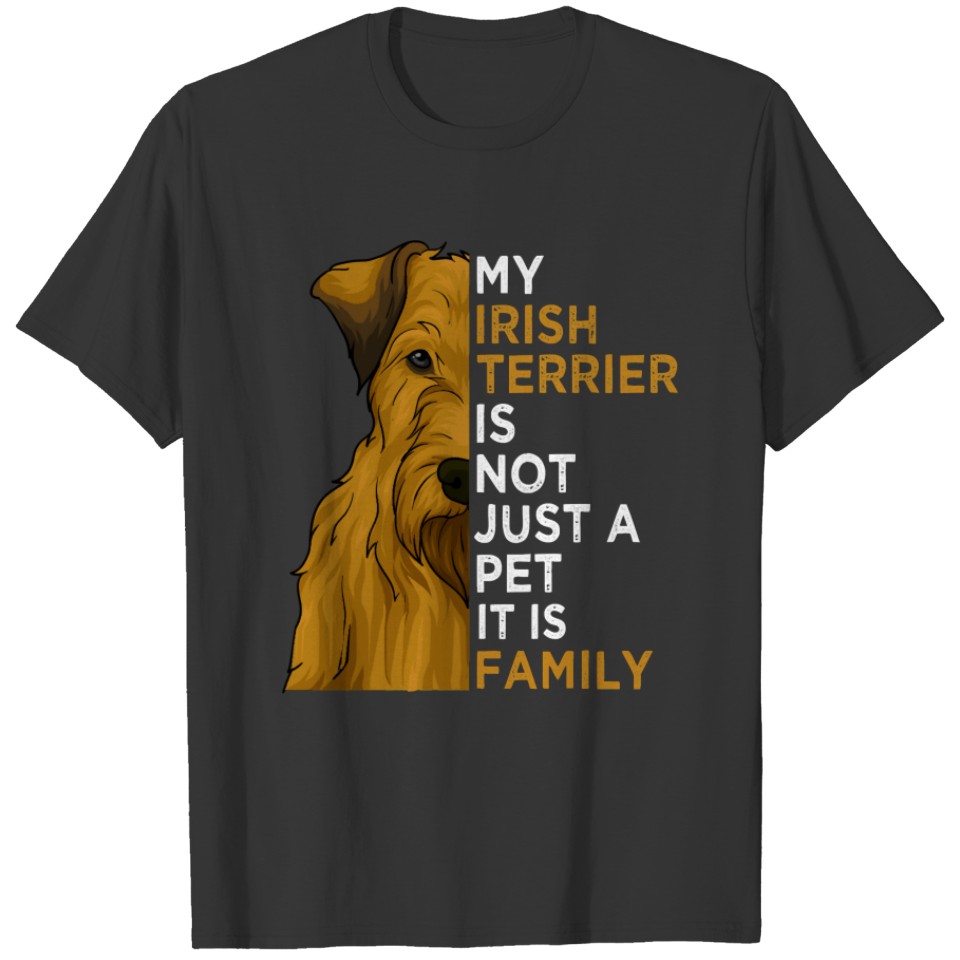 Dog Irish Terrier Dog Family Gift Idea puppy pet T-shirt