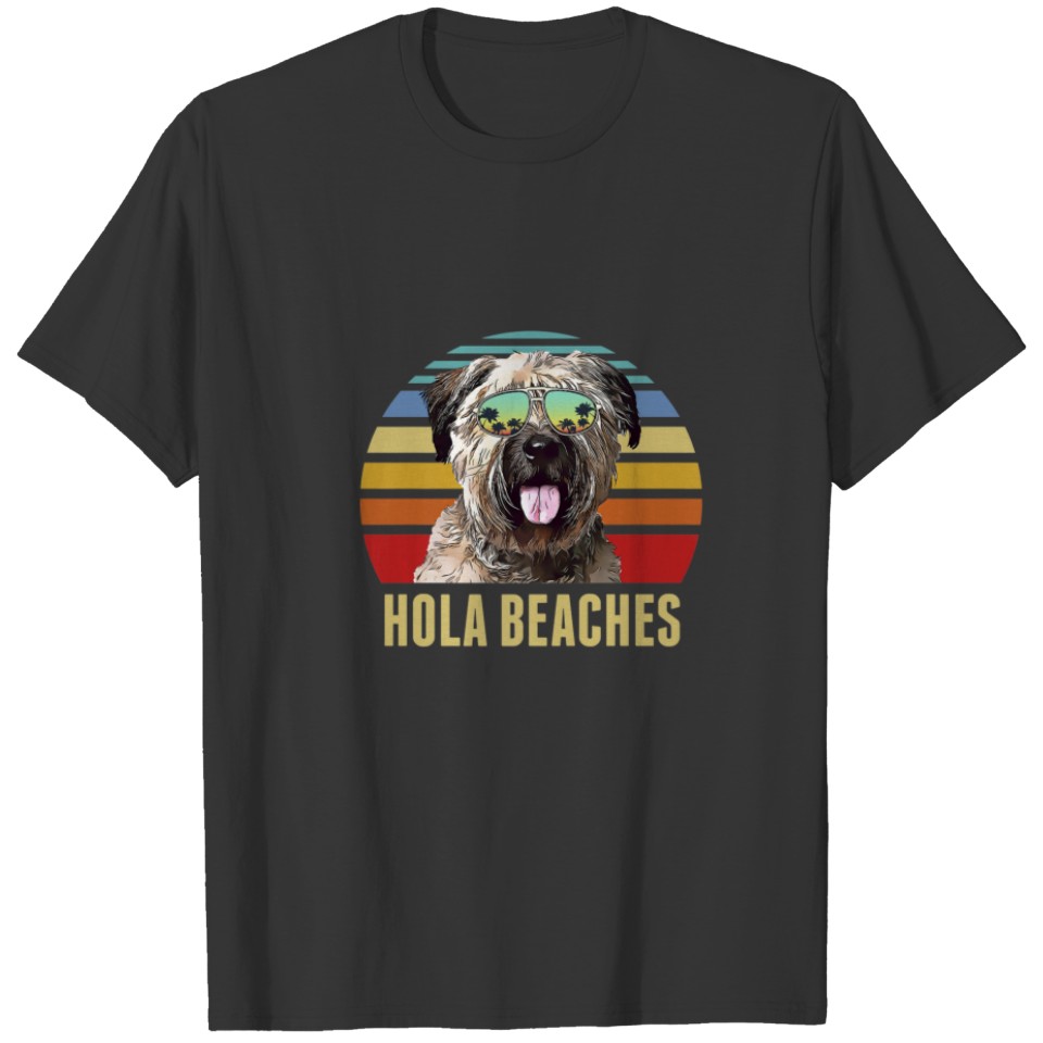 Hola Beaches Bouviers Des Flandre Dog Funny Beach T-shirt