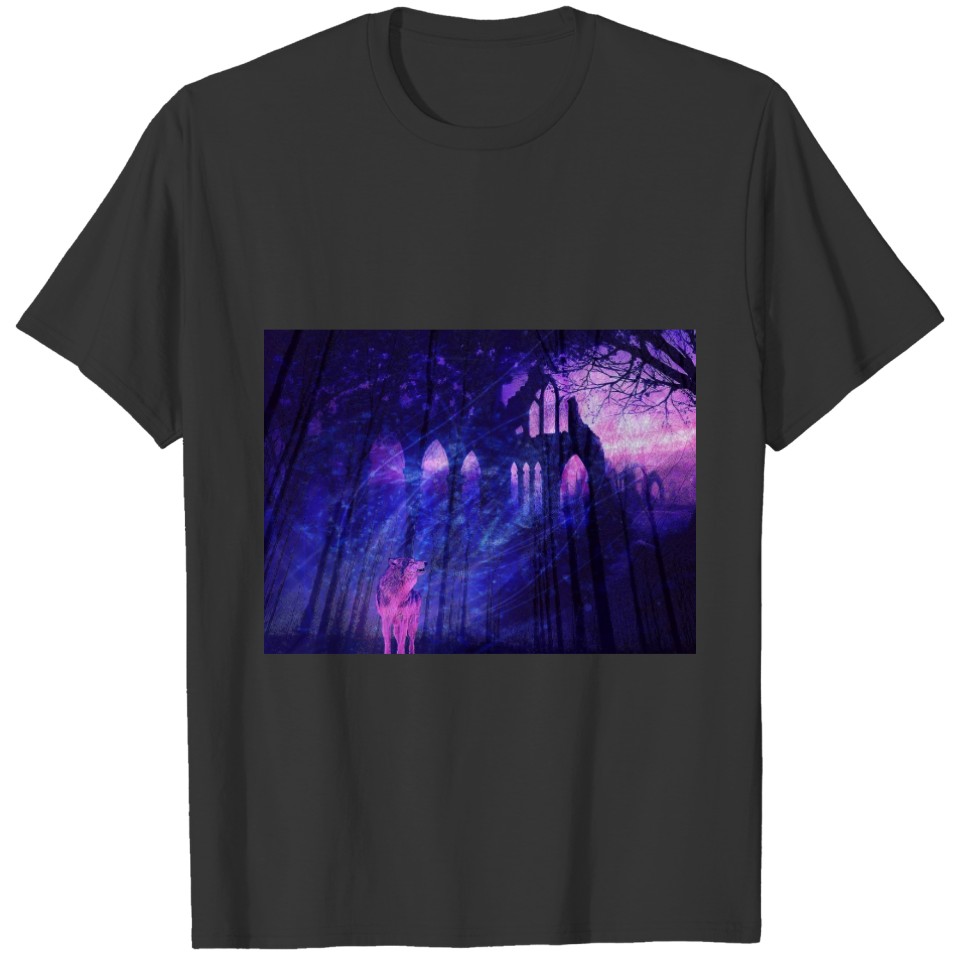 Wolf Fantasy Scene T-shirt