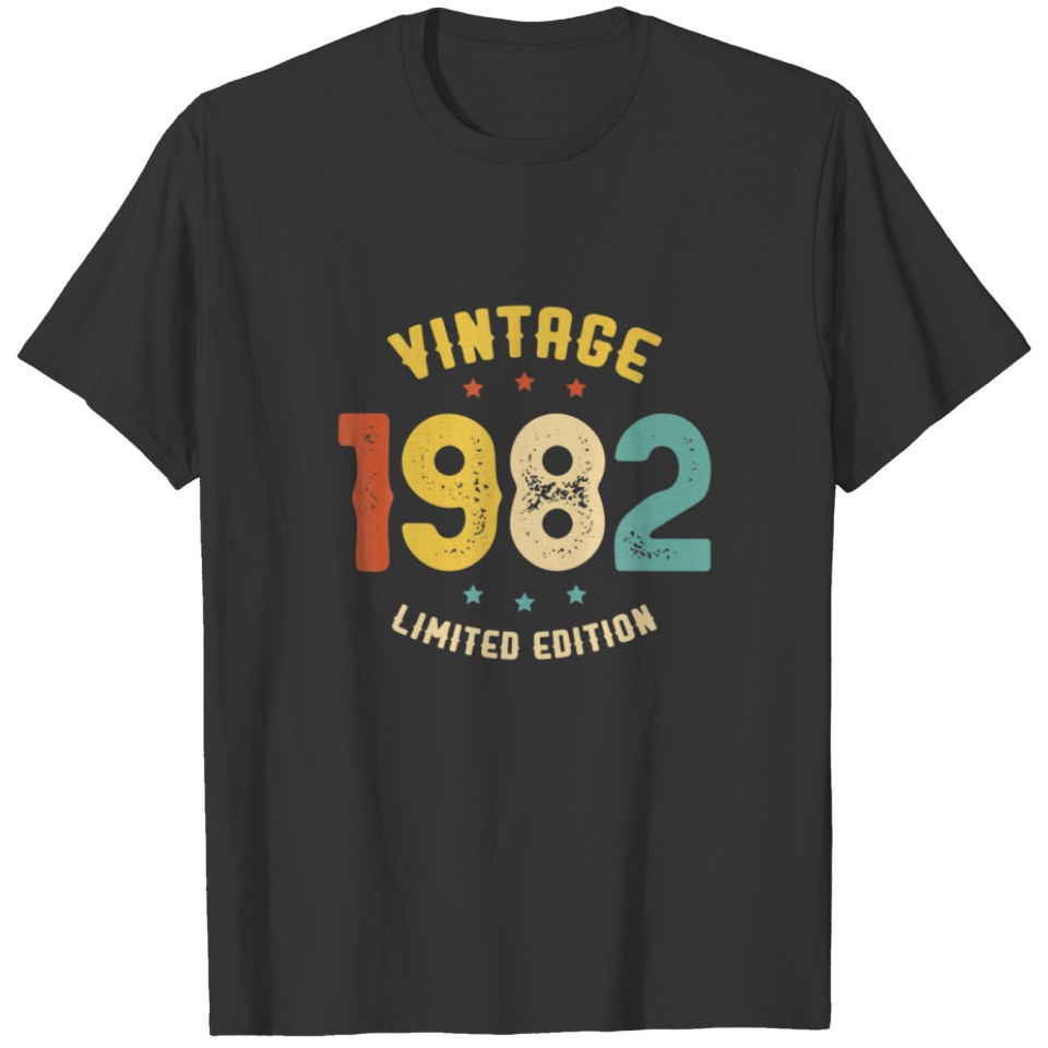Vintage 1982 40Th Birthday Men Women 40 Years Old T-shirt
